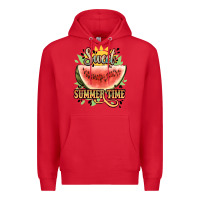 Red sweet summer time watermelon Premium Hoodie - NancyCooperArtShop