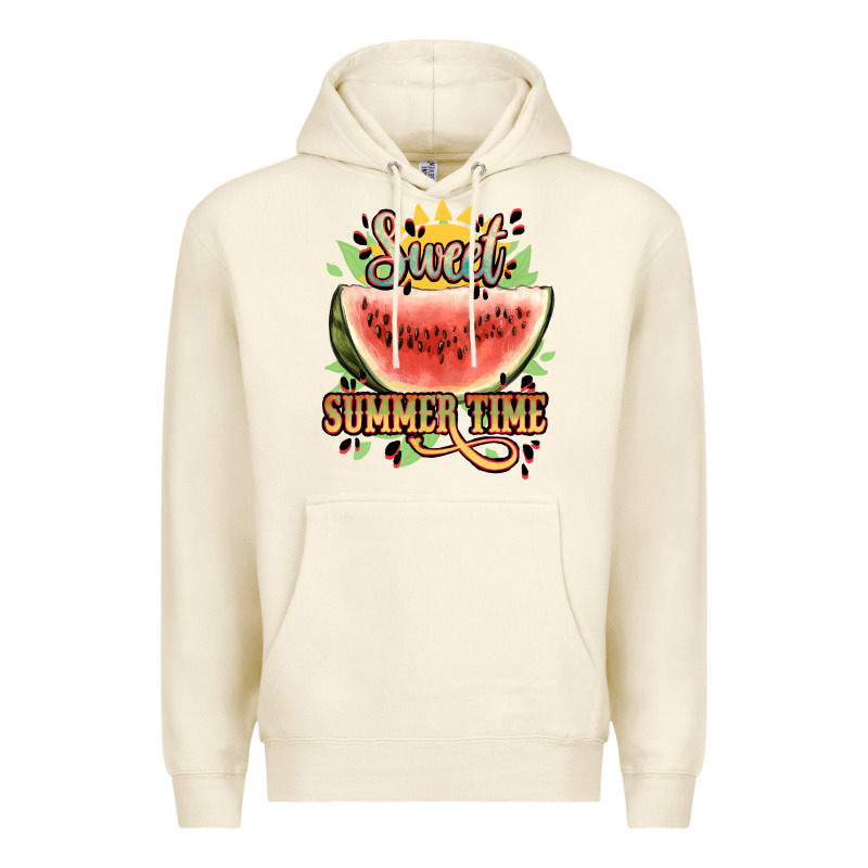 Sweet Summer Time Watermelon Premium Hoodie by NancyCooperArtShop | Teevron