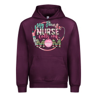 Mauve Wine my favorite nurse calls me mom Urban Hoodie - CowGirlArtShop