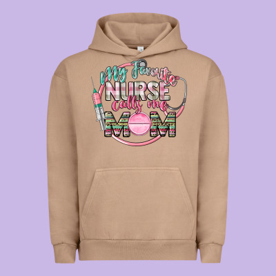 My Favorite Nurse Calls Me Mom Urban Hoodie Designed By Cowgirlartshop