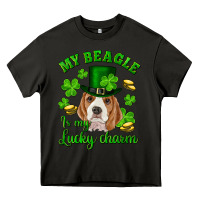 Asphalt st.patrick's day my beagle is my lucky charm Heavy Core Tee - RanaPortraitStore