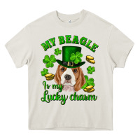 Cream st.patrick's day my beagle is my lucky charm Heavy Core Tee - RanaPortraitStore