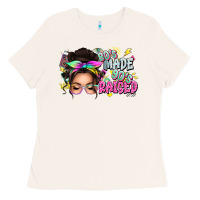 Bone 80s made 90s raised messy bun Ladies Tee - texasbilliewilder