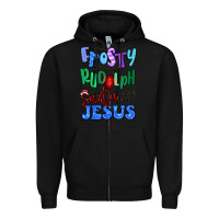 Black dance like frosty shine like rudolph Zipper Hoodie - MaliasSmallBusiness