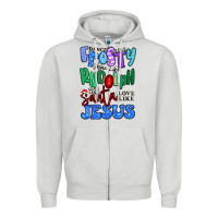Dove Grey dance like frosty shine like rudolph Zipper Hoodie - MaliasSmallBusiness