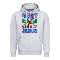 Heather Grey dance like frosty shine like rudolph Zipper Hoodie - MaliasSmallBusiness