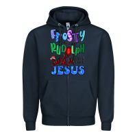 Navy dance like frosty shine like rudolph Zipper Hoodie - MaliasSmallBusiness