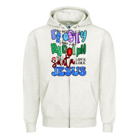 Oatmeal Heather dance like frosty shine like rudolph Zipper Hoodie - MaliasSmallBusiness