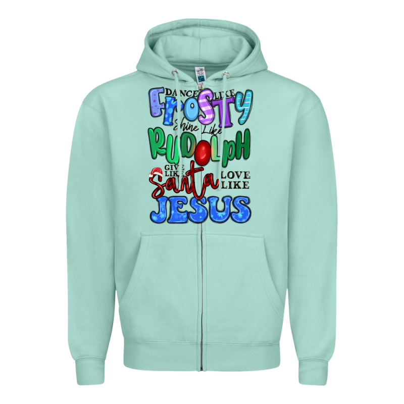 Dance Like Frosty Shine Like Rudolph Zipper Hoodie by MaliasSmallBusiness | Teevron