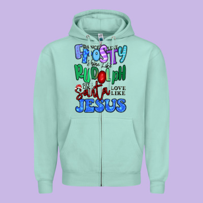 Dance Like Frosty Shine Like Rudolph Zipper Hoodie Designed By Maliassmallbusiness