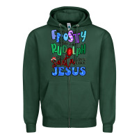 Sports Green dance like frosty shine like rudolph Zipper Hoodie - MaliasSmallBusiness