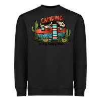 Black camping is my happy place Heavyweight Sweatshirt - JahusDesignShop