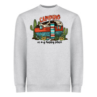 Heather Grey camping is my happy place Heavyweight Sweatshirt - JahusDesignShop