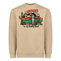 Camping Is My Happy Place Heavyweight Sweatshirt | Teevron