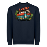 Navy camping is my happy place Heavyweight Sweatshirt - JahusDesignShop