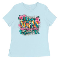 Baby Blue i hope karma slaps you in the face before i do Ladies Tee - Zillion Design Studio