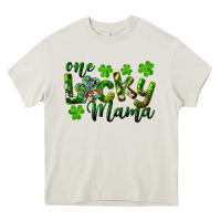 Cream st. patrick's day one lucky mama Heavy Core Tee - RanaPortraitStore