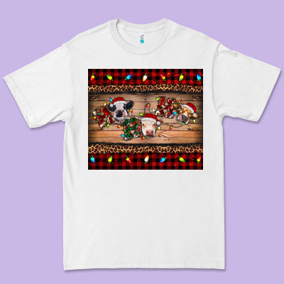 Hohoho Christmas Cows Premium Tee Designed By Ranaportraitstore