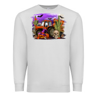 Halloween Tractor Premium Sweatshirt | Teevron