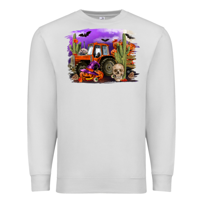 Halloween Tractor Premium Sweatshirt by RanaPortraitStore | Teevron