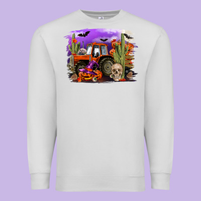 Halloween Tractor Premium Sweatshirt Designed By Ranaportraitstore