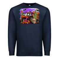 Navy Halloween tractor Premium Sweatshirt - RanaPortraitStore