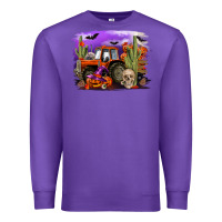 Purple Halloween tractor Premium Sweatshirt - RanaPortraitStore