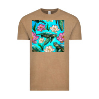 Vintage Coffee sea turtle seamless pattern Vintage Tee - BundleAndBundleShop