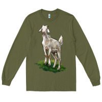 Army Green Kiko Goat Long Sleeve Tee - LillyAllenDesigns