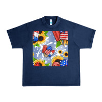 Navy patriotic popsicle Urban Heavy Tee - BundleAndBundleShop