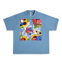 Pebble Blue patriotic popsicle Urban Heavy Tee - BundleAndBundleShop