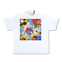 White patriotic popsicle Urban Heavy Tee - BundleAndBundleShop