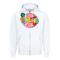 White teacher Zipper Hoodie - NancyCooperArtShop