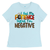 Baby Blue i had my patience tested i'm negative Ladies Tee - Zillion Design Studio