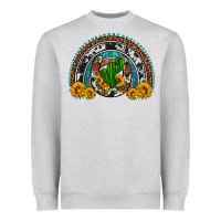 Heather Grey cactus sunflower horseshoe rainbow Heavyweight Sweatshirt - Artiststas