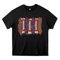 Black football brushstroke Heavy Core Tee - Zillion Design Studio