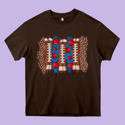 Football Brushstroke Heavy Core Tee Designed By Zillion Design Studio