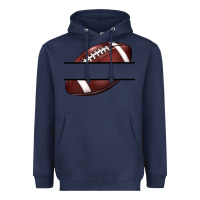 Navy football name frame Heavyweight Hoodie - BarkalooDesign