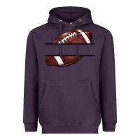 Plum football name frame Heavyweight Hoodie - BarkalooDesign