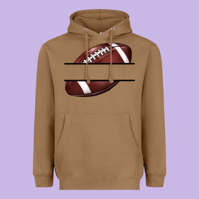Football Name Frame Heavyweight Hoodie Designed By Barkaloodesign