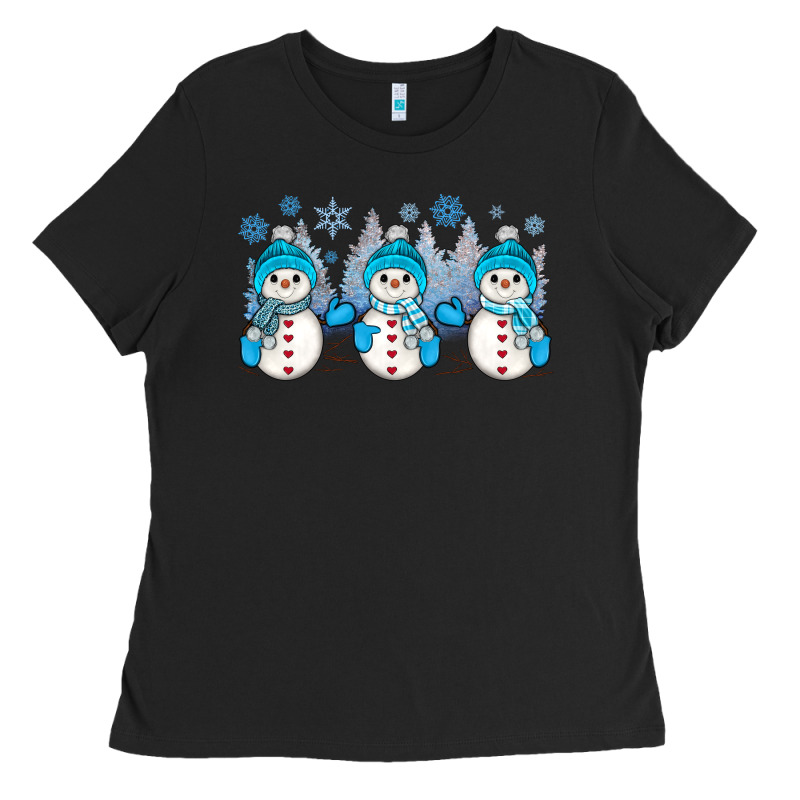 Snowman Winter Ladies Tee by JahusDesignShop | Teevron