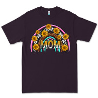 Plum mom with sunflower rainbow mothers day Premium Tee - texasbilliewilder