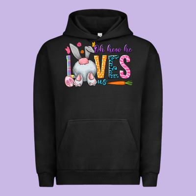 Oh How He Loves Us Easter Day Urban Hoodie Designed By Howdyjamesfarm