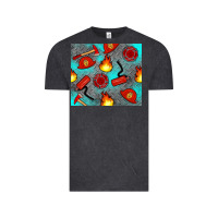 Vintage Black firefighter equipment Vintage Tee - Artiststas