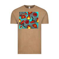 Vintage Coffee firefighter equipment Vintage Tee - Artiststas