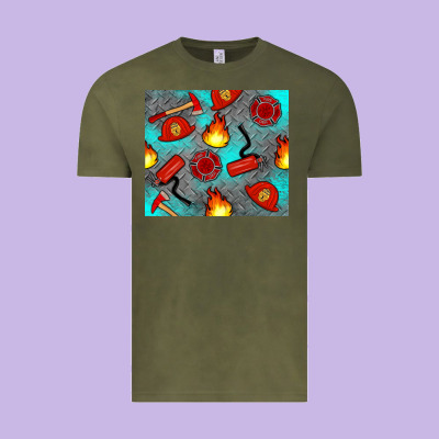 Firefighter Equipment Vintage Tee Designed By Artiststas