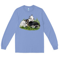 Colony Blue two baby nigerian dwarf goat Long Sleeve Tee - LillyAllenDesigns