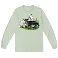 Matcha two baby nigerian dwarf goat Long Sleeve Tee - LillyAllenDesigns