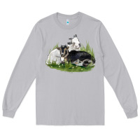 Moon Dust two baby nigerian dwarf goat Long Sleeve Tee - LillyAllenDesigns