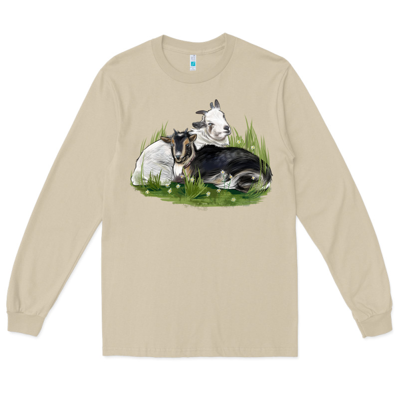 Two Baby Nigerian Dwarf Goat Long Sleeve Tee by LillyAllenDesigns | Teevron